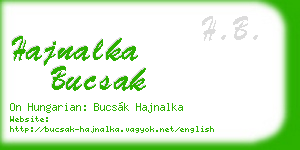 hajnalka bucsak business card