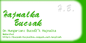 hajnalka bucsak business card